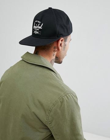 Herschel Supply Co Whaler Snapback Cap - Black