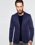 Ted Baker Linen Mix Blazer In Slim Fit - Blue
