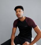 Asos 4505 Tall Muscle T-shirt With Quick Dry And Contrast Raglan - Multi