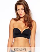 Asos Fuller Bust Exclusive Sweetheart Bandeau Bikini Top Dd-g - Black