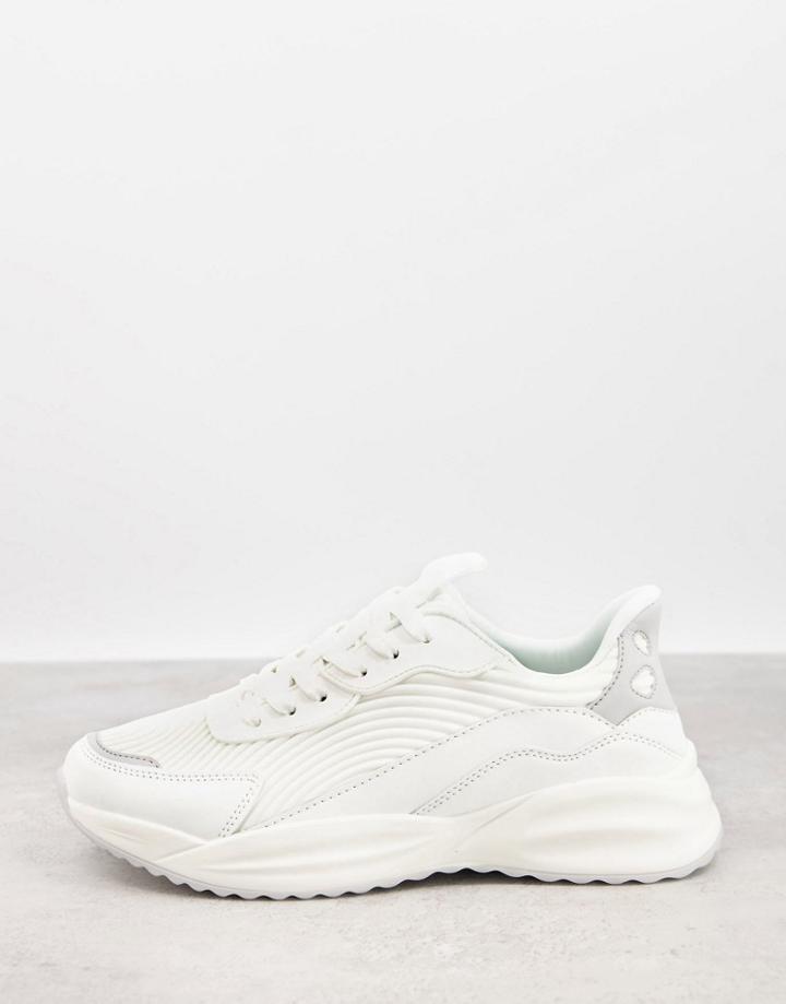 Asos Design Multi Panel Sneakers In White