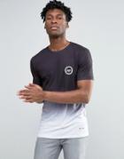 Hype Gradient T-shirt With Crest Logo - Black