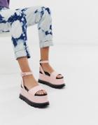 Lamoda Pearly Pink Flatform Heeled Sandals - Pink