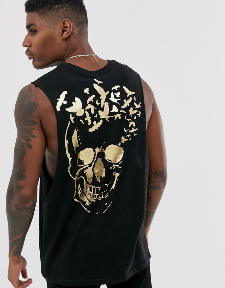 Bolongaro Trevor Bird Skull Tank In Black - Black