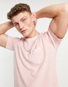 Levi's Relaxed Fit Pocket T-shirt In Garment Dye Powder Pink