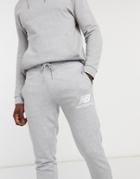 New Balance Large Logo Sweatpants In Gray-grey