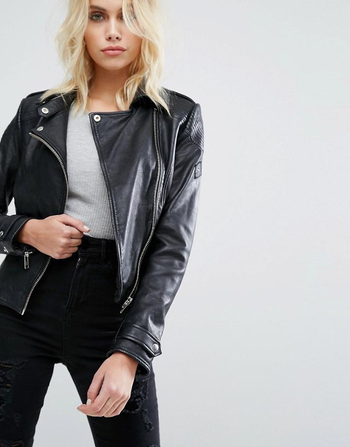 Barney's Originals Biker Jacket - Black