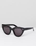 Monokel Eyewear Neko Cat Eye Sunglasses In Black - Black