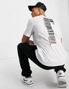 Jack & Jones Core Oversized T-shirt With Barcode Back Print In White