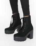 Asos Energy Lace Up Boots - Black