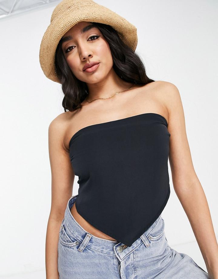 Abercrombie & Fitch Tie Back Cut Out Cami Top In Black