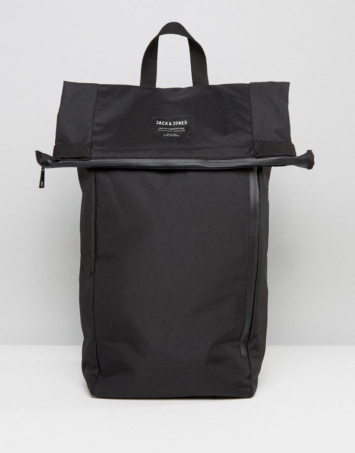 Jack & Jones Backpack With Roll Top - Black
