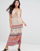 Anmol Printed Beach Maxi Dress - Red Multi