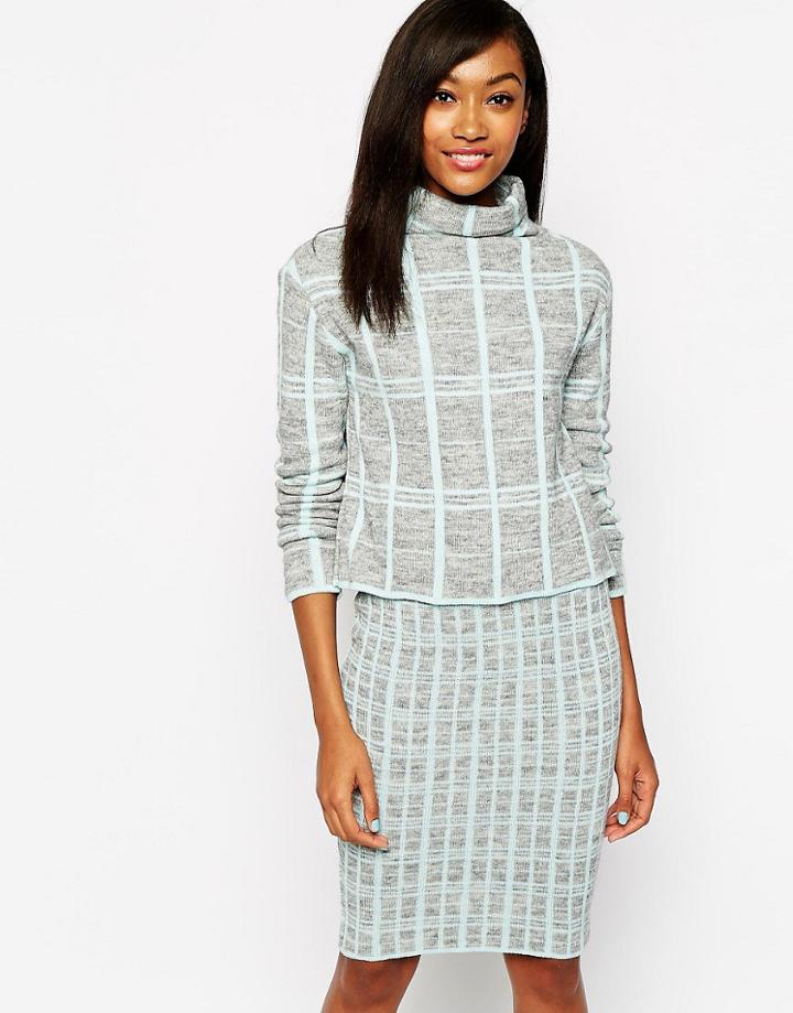 Warehouse Check Sweater - Gray