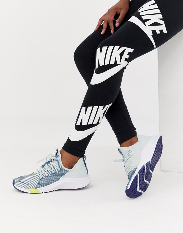 Nike Training Air Zoom Elevate Sneakers In Gray And Lime