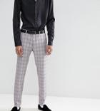 Heart & Dagger Skinny Suit Pants In Check - Pink