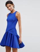 Coast Crysta Peplum Hem Dress - Blue