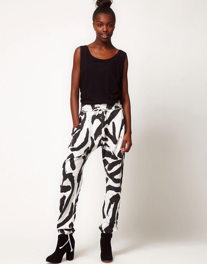 Silent Damir Doma Jersey Pants In Animal Print