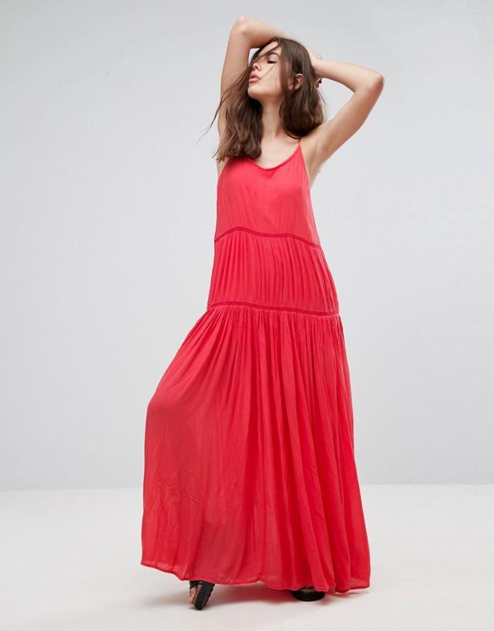 Pepe Jeans Lala Essentials Maxi Dress - Orange