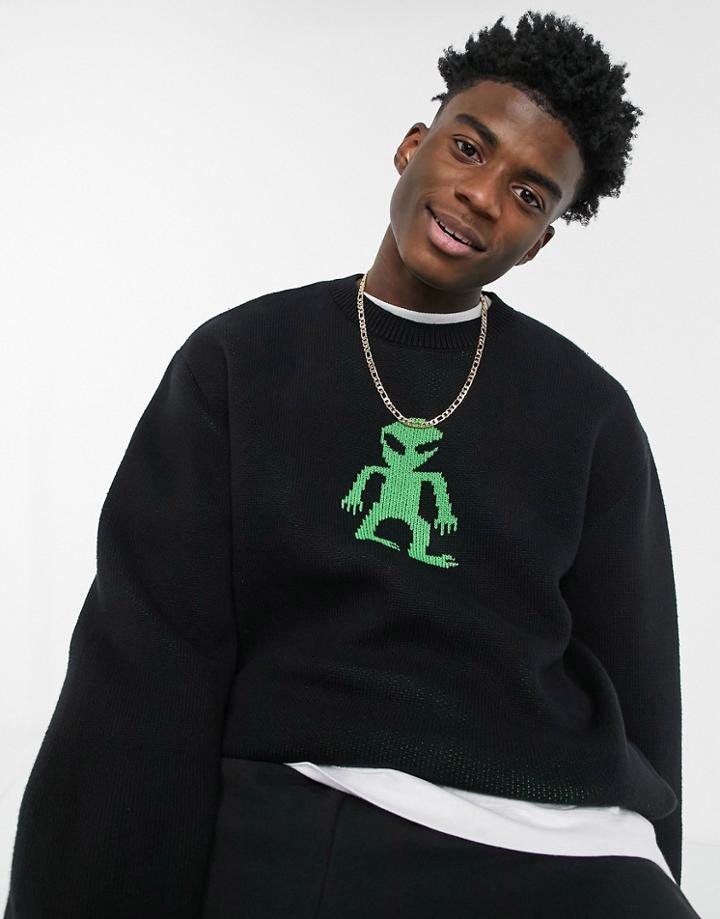 Weekday Jochum Alien Sweatshirt In Black