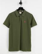 Levi's Polo Shirt In Green With Small Logo