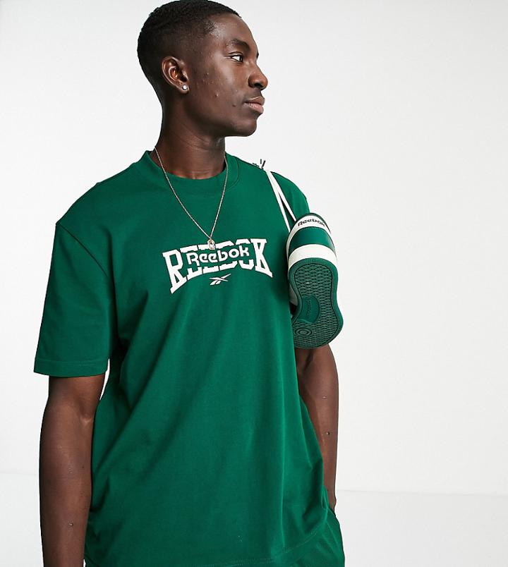 Reebok Graphic Logo T-shirt In Green - Exclusive To Asos