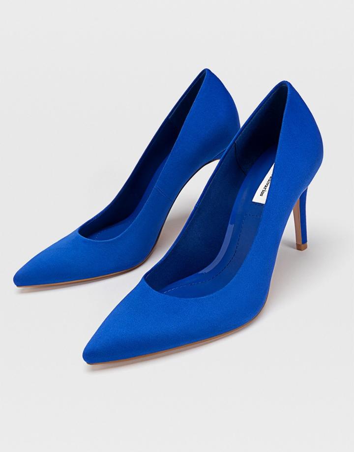 Stradivarius Pointed Pumps In Blue-blues
