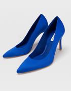 Stradivarius Pointed Pumps In Blue-blues