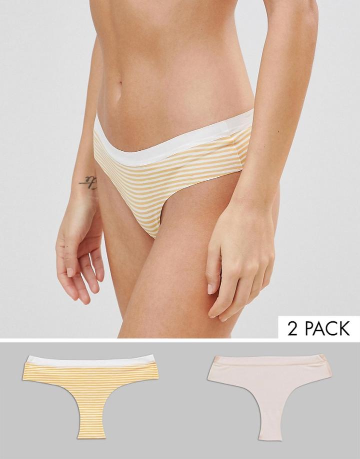 Icone Etoile 2 Pack Knickers - Pink