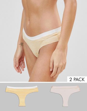 Icone Etoile 2 Pack Knickers - Pink