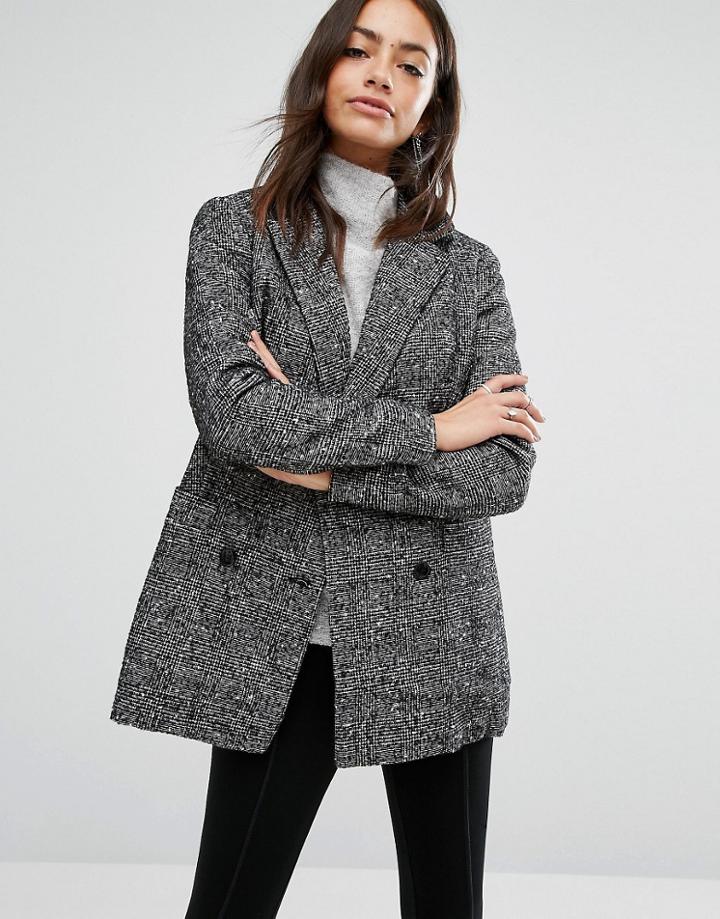New Look Wool Fleck Jacket - Black