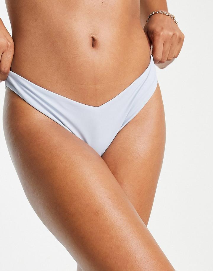 Weekday V Cut Bikini Bottom In Pale Blue