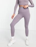 Love & Other Things Seamless High Waisted Leggings In Light Purple Heather