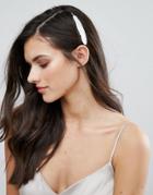 Johnny Loves Rosie Leaf Detail Hair Slide - Silver