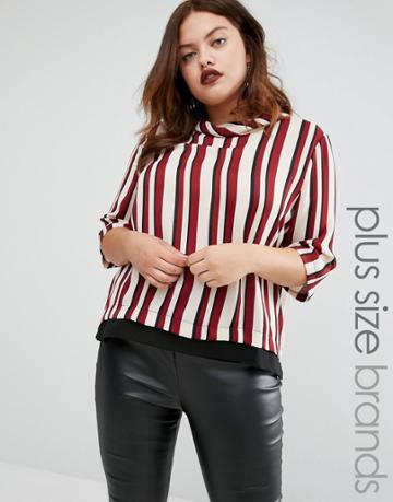 Elvi Striped Woven Top - Multi