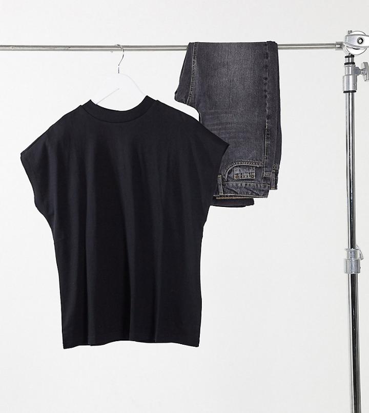 Weekday Prime Organic Cotton T-shirt In Black