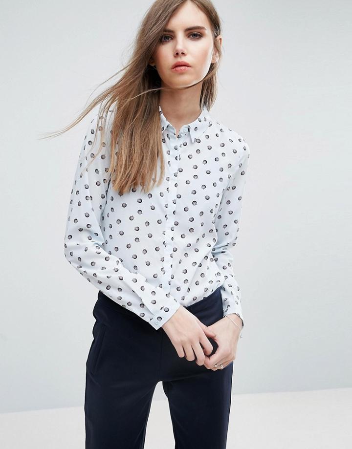 Y.a.s Eclipse Print Shirt - Blue