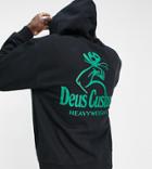 Deus Ex Machina Backprint Heavyweight Hoodie In Black Exclusive To Asos-gray
