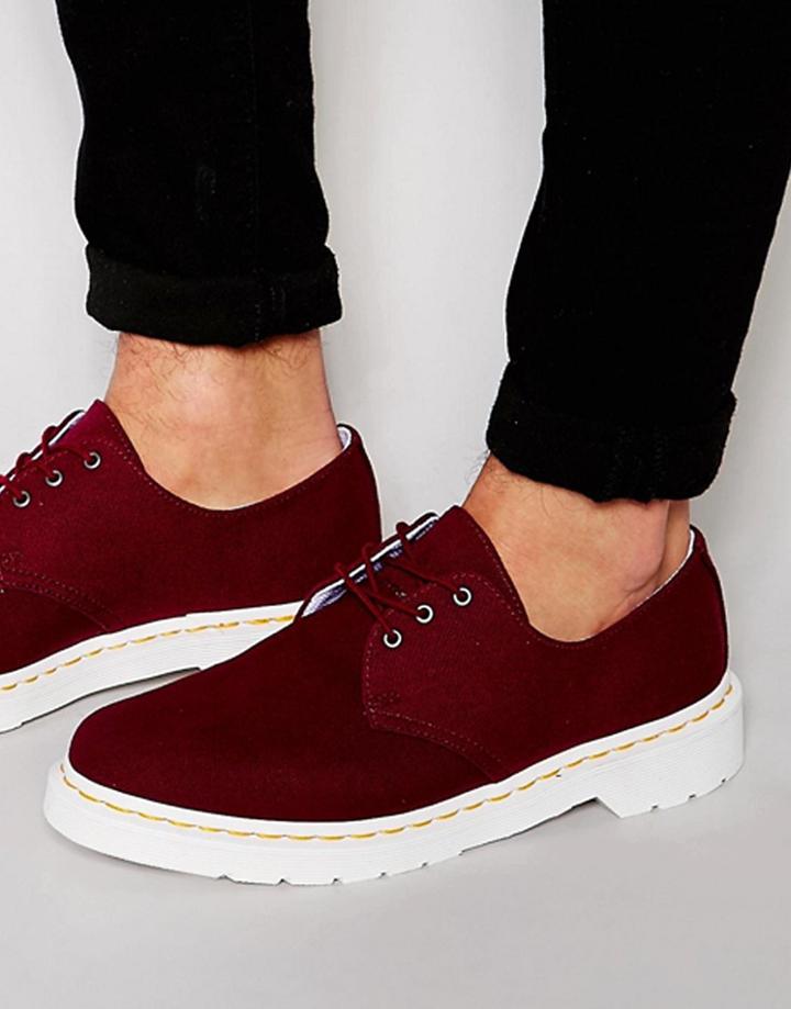 Dr Martens 3 Eye Lester Shoes - Red