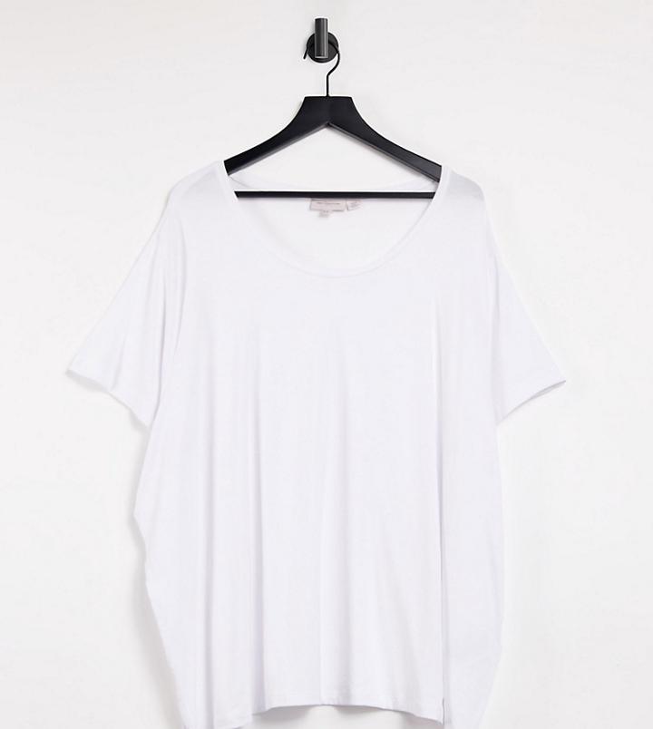 Only Curve Oversized T-shirt In White