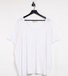 Only Curve Oversized T-shirt In White