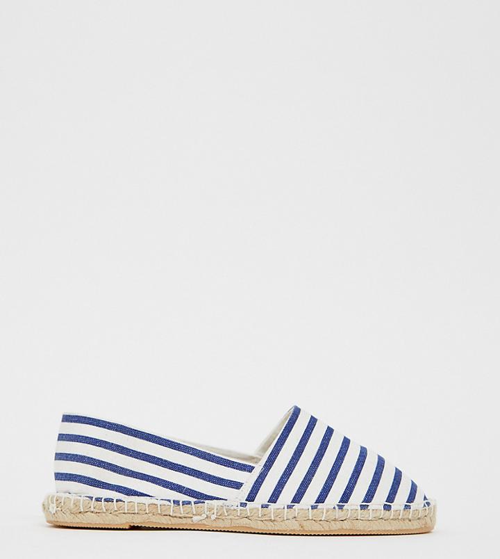London Rebel Wide Fit Stripe Espadrille - Multi