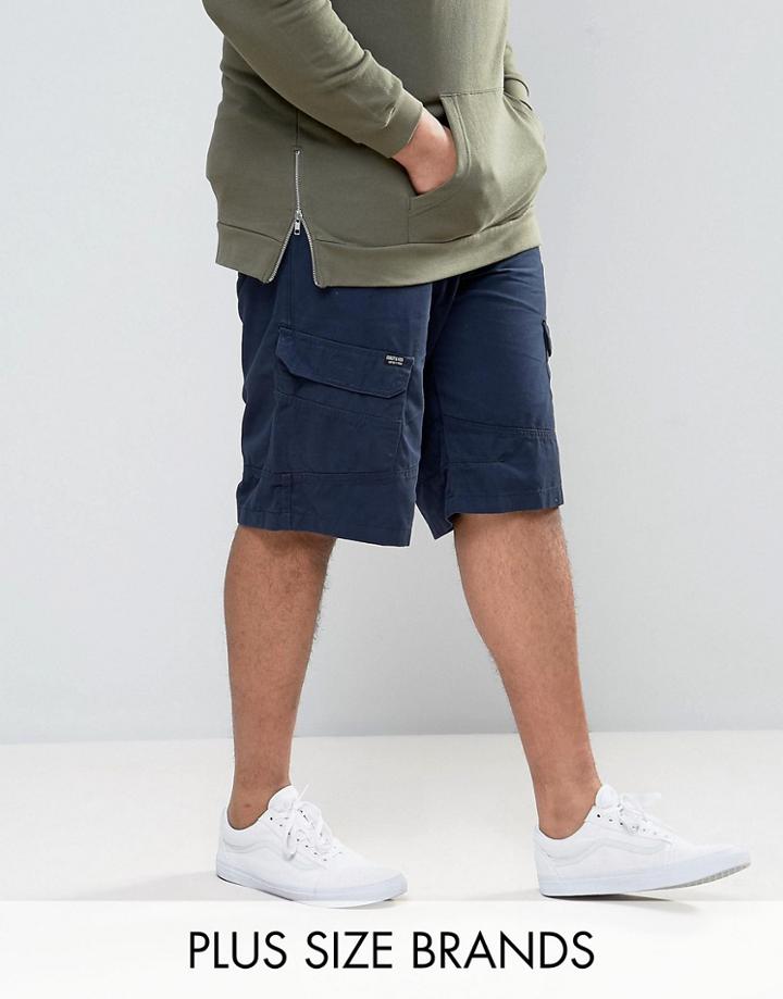 Loyalty And Faith Plus Cargo Shorts - Navy