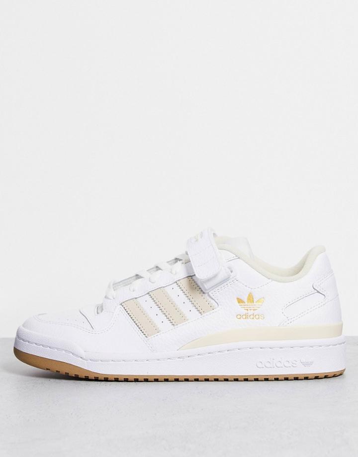 Adidas Originals Forum Low Sneakers In Wonder White