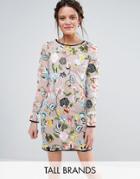 True Decadence Tall Embroidered Long Sleeve Dress - Multi