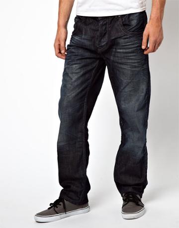 River Island Pete Jeans In Dark Wash