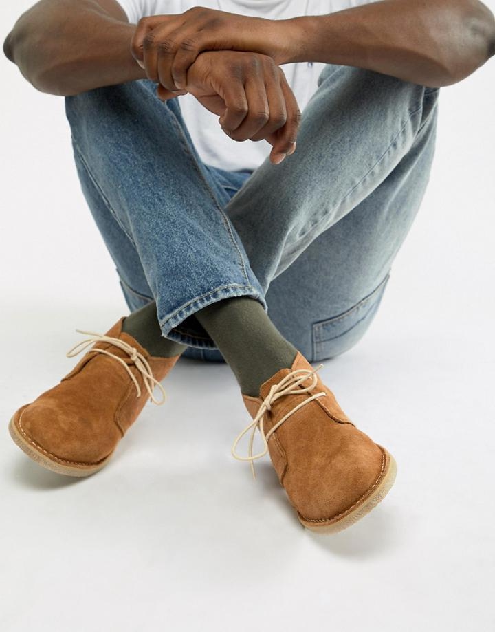 Asos Design Desert Boots In Tan Suede - Tan