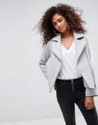 Asos Formal Biker Jacket - Gray