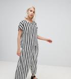 Weekday Wide Leg Stripe Pants-multi