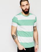 Farah T-shirt With Block Stripe Slim Fit - Green